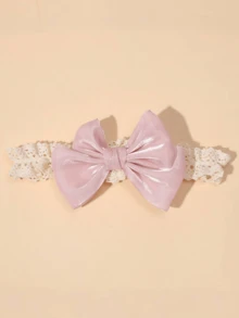 1pc New Style Headband, Cute & Multi-Color Versatile Ribbon Bow Hair Accessory For Baby/Kids Girls - Multicolor - View 7