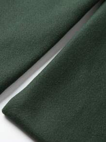 Men's Turndown Collar Mid-Length Coat, Double-Breasted Trench Coat