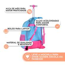 Luluca School Kit Wheeled Backpack Lunch Box And Pencil Case - 綠色 - 查看 3