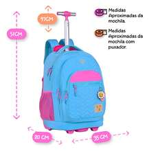 Luluca School Kit Wheeled Backpack Lunch Box And Pencil Case - 綠色 - 查看 7