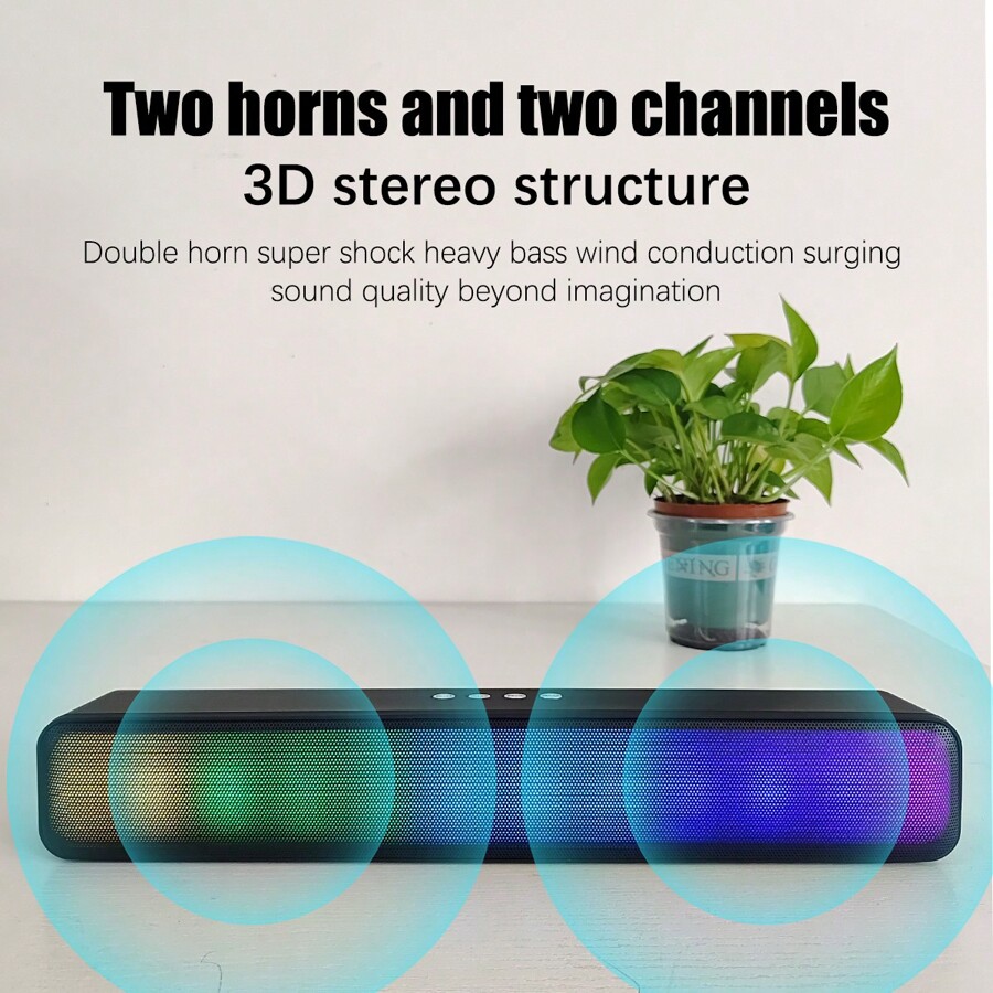 Bar Shaped Speaker, Portable Mini Speaker, Computer, PC Stereo Speaker