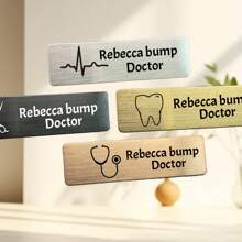 Personalized Name Badges, Magnetic Name Tag For Work, Name Plate Tag, Engraved Staff Badge, Staff ID Tags, Nurse Doctor Name Tag, Employee Gifts Back To School Winter Gift Ideas Boy Girl Valentine's Day - Multicolor - View 4