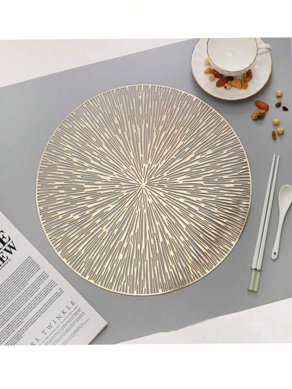 6 Piezas manteles individuales redondos antideslizantes con diseño de flores para mesa de cocina, sala de estar, comedor y restaurantes con estilo occidental