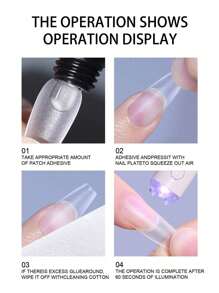 XEIJAYI 2pcs/Pack 30g Transparent Soft Nail Gel Stickers, Suitable For False Nails, UV Gel, Nail Extension Design, Manicure Tools