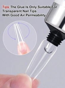 XEIJAYI 2pcs/Pack 30g Transparent Soft Nail Gel Stickers, Suitable For False Nails, UV Gel, Nail Extension Design, Manicure Tools