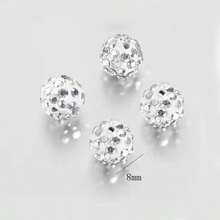 30pcs/45pcs/60pcs/90pcs Mixed Rhinestone Polymer Clay Ball Beads, Round Crystal Beads For Handmade DIY Necklaces, Bracelets, Earrings, Jewelry, Crafts, Christmas Decorations, Gift Making - Multicolor - View 3