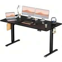 Standing Desk, Adjustable Height Electric Sit Stand Up Down Computer Table, 48x24 Inch Ergonomic Rising Desks For Work - Tự nhiên-55Toàn bộMảnh - Xem 9