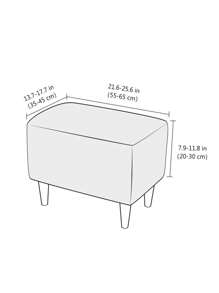 1 件装柔软天鹅绒脚凳套家居装饰脚凳套四季防污沙发脚凳套适用于客厅卧室酒店酒吧