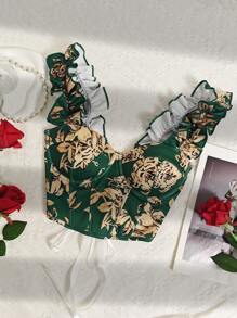 Top con tirantes de estilo de verano nuevo, con diseño dulce y sexy de cuello en V, almohadilla para el pecho, espalda esbelta con diseño de espina de pescado y se puede usar como un sujetador