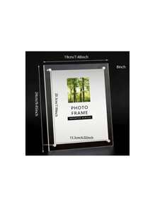 1入組透明亞克力相框,適用於名人和明星照片、迷你卡片、即時底片,桌上/櫥上展示