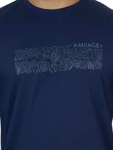 100% Cotton Printed T-Shirt Short Sleeve Premium 805 - 藍色 - 查看 4