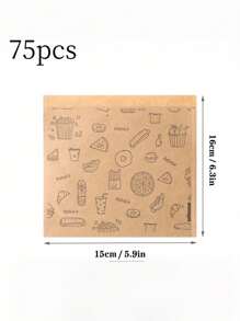 25入組一次性防油食品袋，加厚包裝袋，適用於撻、蛋、漢堡、甜點和三明治，兼容廚房氣炸鍋、氧炸鍋和炸鍋紙 - 棕色 - 查看 17