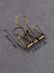 1 个复古多色回形针，适用于桌面文件整理、返校、学校用品 - 銅色 - 查看 14