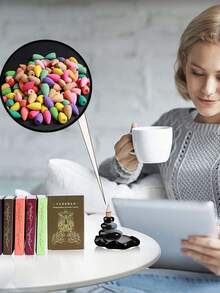 60pcs Premium Backflow Incense Cones, Natural Plant & Flower Extracts, Aromatic Blend Of Rose, Jasmine, Lily, Sandalwood, Lavender & More, For Meditation, Relaxation, Stress Relief, Sleep, Energy Release - Multicolor - View 8