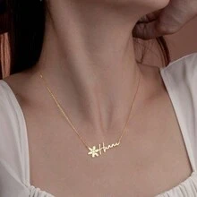 Snowflake Name Necklace, Custom Name Necklace, Mom Christmas Gift, Necklace For Woman, Nameplate Necklace, Name Jewelry, Christmas Gift