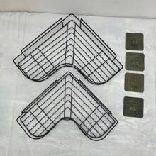 Self-Adhesive Shower Caddy, Hanging Bathroom Shelf Wall Mounted Shower Rack, Non-Drilling Floating Rack For Bathroom/Kitchen/Shower Storage Home Bathroom Decor Fall Decor Back To School Bathroom Accessories - Multicolor - View 9