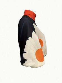 Nueva chaqueta corta de estampado de lunares de moda para mujer, elegante y estilosa, para otoño/invierno - Negro - Ver 4