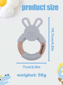 1个可定制名字的磨牙玩具，适合3-6个月宝宝的个性化磨牙器，也适合6-12个月宝宝的磨牙玩具，缓解宝宝出牙不适，0-6个月宝宝的磨牙棒，必备好物，硅胶磨牙器，个性化礼物，定制礼物，适合婴儿派对、家庭装饰、冬日礼物、返校季礼物、冬季礼物创意、男孩女孩情人节、圣诞节礼物等场合。 - 風格1 - 查看 3