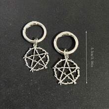 2 件/套复古哥特式朋克五角星吊坠，可拆卸 DIY 鞋饰配件，男女通用 - 彩色 - 查看 5