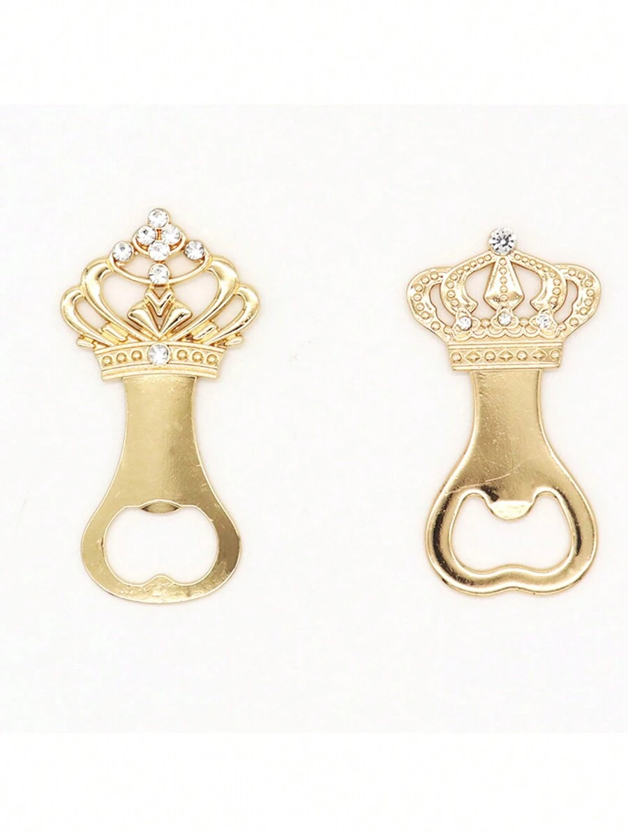 1 件创意啤酒开瓶器，婚礼礼品或礼物 - 金色 - 查看 1