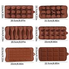 Bộ 12 khuôn sô cô la DIY làm bánh quế, bánh pudding, dụng cụ nướng, trang trí bánh, dụng cụ nhà bếp - Nhiều màu - Xem 2