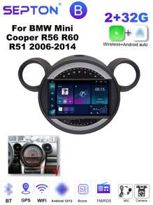 1入組SEPTON Android 13汽車播放器，適用於BMW Mini Cooper R56 R60 R51 2006-2014，支援無線導航智能系統多媒體播放器，支援藍牙、WIFI、導航GPS、無線Carplay，高品質 - B Mini 2006-2014 - 查看 13