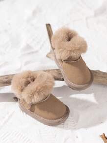 Warm Snow Boots, Soft Bottom Short Boots For Infants, Winter - Brown - View 2