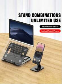 Adjustable Foldable Laptop Stand, Portable Laptop Riser Holder Compatible With 10-15.6 Inch Laptops Like, Surface, Chromebook, Pro, Ergonomic Design - One Size - View 5