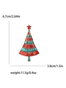女士精美圣诞树胸针 中性植物别针 多色可选 休闲派对配饰 礼物 - 聖誕樹 - 查看 29