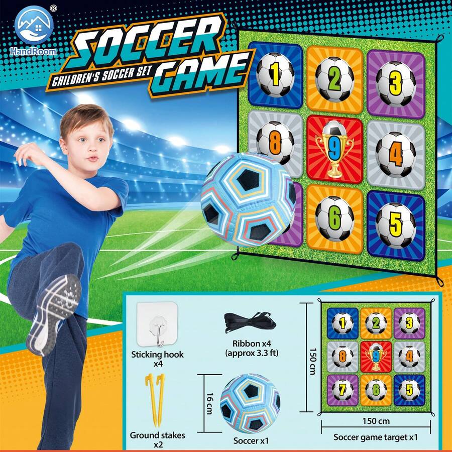 Kids Indoor Soccer Training Target Goal, Shooting Practice Toy Gift For