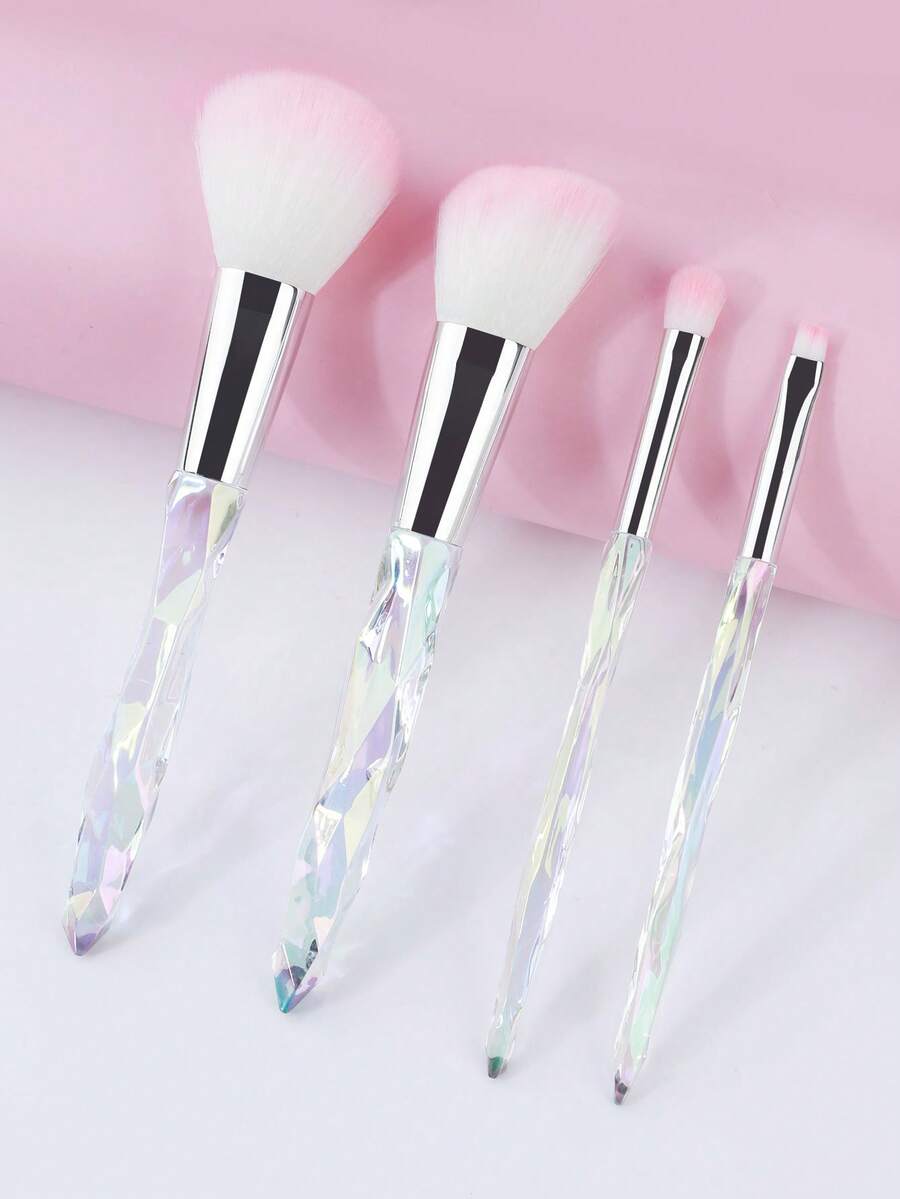 4-Piece Makeup Brush Set, Professional Foundation Blush Concealer Eye Shadow Kabuki Makeup Brush Set, Soft Vegetarian Synthetic Bristles, Suitable For All Skin Makeup Tools. - Multicolor - View 1