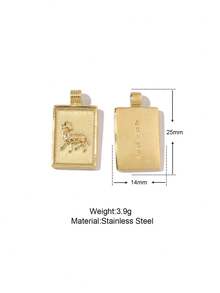 1pc Gold Plated 12 Zodiac Signs Twelve Constellation Symbol Lucky Charm Pendant For DIY Necklace Bracelet Jewelry Making - Gold - View 26