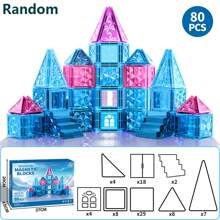 3D 磁性冰雪奇缘主题积木，适合 3-5 岁 4-8 岁儿童，雪世界磁铁玩具，适合 3 4 5 6 7 8 岁男孩女孩幼儿磁性积木学前教育 STEM 学习建筑圣诞生日礼物蒙特梭利学习游戏智力开发套装。磁性积木玩具带来教育乐趣并促进大脑发育理想的教育感知玩具，有趣的场景建筑游戏