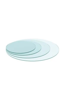 36" Inch Round Tempered Glass Table Top,Clear Glass, 1/4" Inch Thick Flat Polished Edge,Made Of High Quality Tempered Glass,With Wear-Resistant,Heat-Resistant, Corrosion Resistant And Impact Resistant Surface,Long Service Life,Perfect For Office Tables,Lobby Tables,Business Meeting Tables,Dining Tables,Patio Table Or Coffee Tables,Transparent.,YY Choice - 透明的 - 查看 5