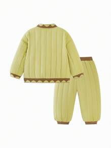 mini bala Boys Girls Long Sleeve Set Autumn Winter Baseball Jacket Trousers