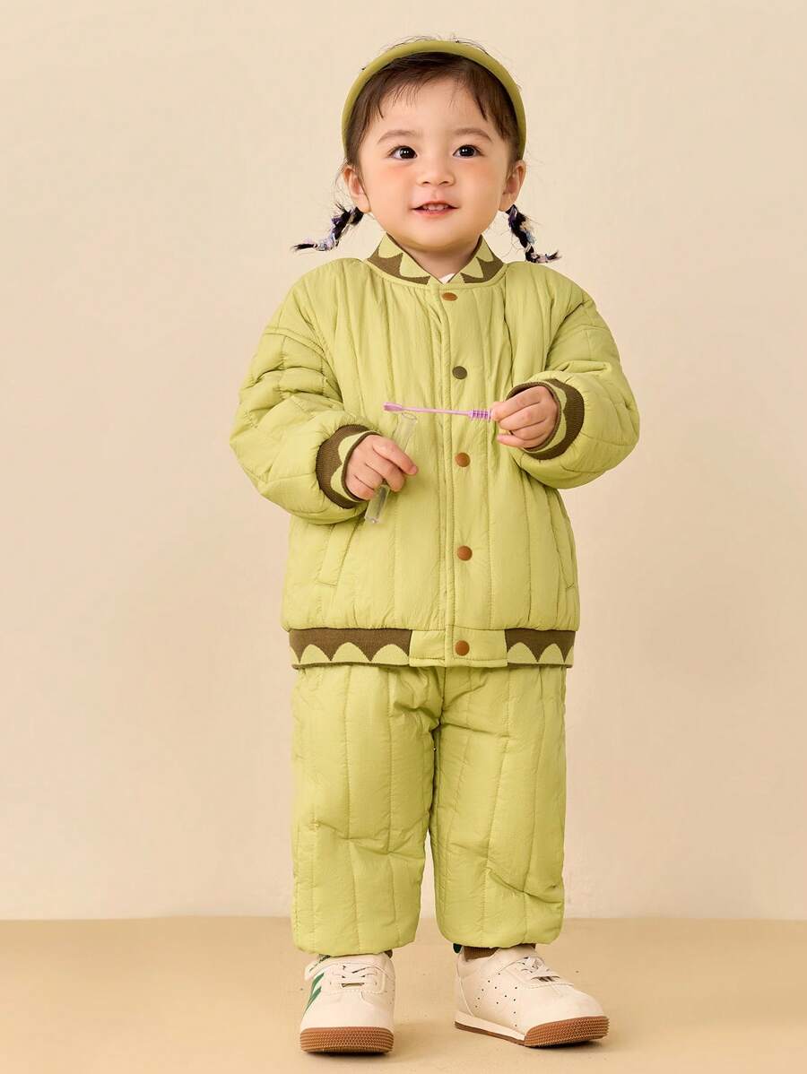 mini bala Boys Girls Long Sleeve Set Autumn Winter Baseball Jacket Trousers