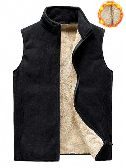 Men's Casual Thickened Vest Jacket, Autumn/Winter