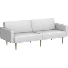 Mopio Futon Sofa Bed, Couch, Small Sofa, Sleeper Sofa, Loveseat, Mid Century Modern Futon Couch, Sofa Cama, Couches For Living Room (Old Rosa Velvet) - Xám - Xem 4