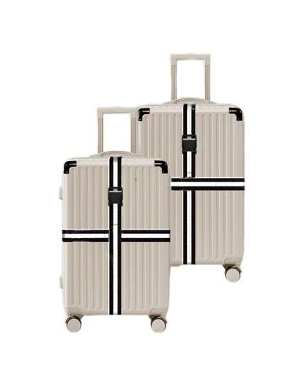 Correa ajustable para equipaje, hebilla ancha, correa para maletas, candado antirrobo, adecuada para correa de embalaje de equipaje de viaje, soporte para bolsa de viaje, para viajes, vuelos, viajes de negocios, vacaciones, para maletas, mochilas, bolsas escolares, accesorios escolares