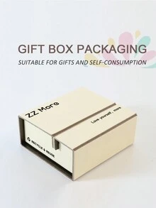 按压式指甲用于美甲 DIY：10 件纯手工制作，中号方形，秋冬风格，色调和精细闪光和钻石装饰，棕色和透明，特殊包装作为礼物 - 巧克力棕 - 查看 6