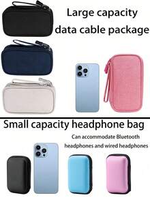 1 件多功能数码收纳包 - 线缆整理包、移动电源、USB 线、耳机、充电器防水收纳盒、笔记本电脑充电器、鼠标收纳包 - 彩色 - 查看 3