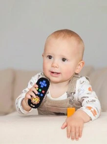 1 Stück Silikon TV-Fernbedienung Kautschukspielzeug, weicher Zahnungshilfe mit Klickknöpfen, bequemer Zahnfleischmassager, geeignet für Babys von 3-6 Monaten