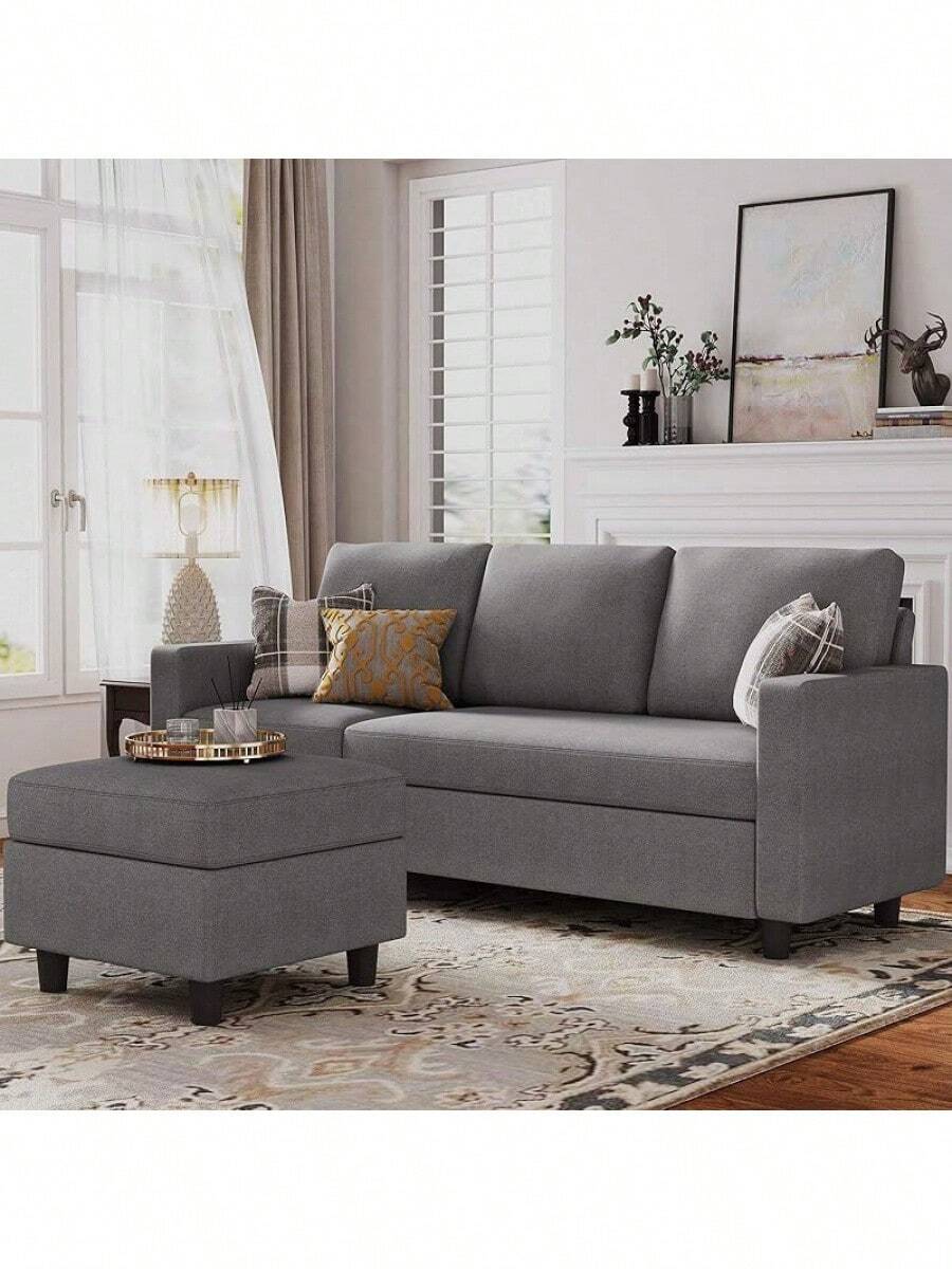 HONBAY Convertible Sectional Sofa, L Shaped Couch With Reversible
