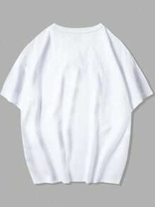 Unisex Basic T-Shirt 100% Cotton Chaos Letters Streetwear New Release - 白色 - 查看 2