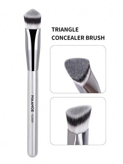 MAANGE 1pc/2pcs/3pcs/4pcs Triangle Brush, Protable Smudge Cosmetic Brush Makeup Brush With Foundation Brush Blush Brush Loose Powder Brush Contour Brush Highlighter Brush Makeup Tools Gift For Women & Girl Travel Makeup Brush ﻿