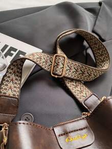 Mini Autumn And Winter Fashion Texture Solid Color PU Bucket Bag Retro Versatile Ladies Shoulder Bag - Coffee Brown - View 5