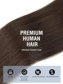 20pcs Tape-In Hair Extensions, Human Hair, #2 Dark Brown, 14-22 Inches, 100% Human Hair, Invisible Tape-In Hair Extensions - S2 - View 6