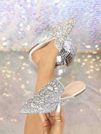 Zapatos planos con punta elegante y cómodos para mujer, adecuados para todas las estaciones - Zapatos de baile elegantes, zapatos de boda [Recomendado para: atuendos casuales, baile social, fiestas alocadas, vestidos de noche, apariencia profesional, mujeres con estilo punta cómoda y plana]