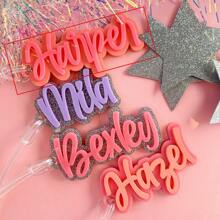 Mặt dây chuyền túi Acrylic tùy chỉnh, Nhãn tên túi nhiều màu, Quà tặng cho bạn bè và gia đình, Mùa thu/đông - Nhiều màu - Xem 5