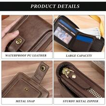 Billetera personalizada para hombres con nombre y logotipo grabados - Estilo vintage, ideal para cumpleaños, aniversario, Día del Padre, regalo para novio - Color marrón claro, multiusos, gran capacidad, versátil, plegable, regalo ideal para él, ella, familia, amigos, novia, para aniversarios, cumpleaños, vacaciones/viajes, actividades al aire libre/estadio/deportes/escalada, para negocios/trabajo/oficina